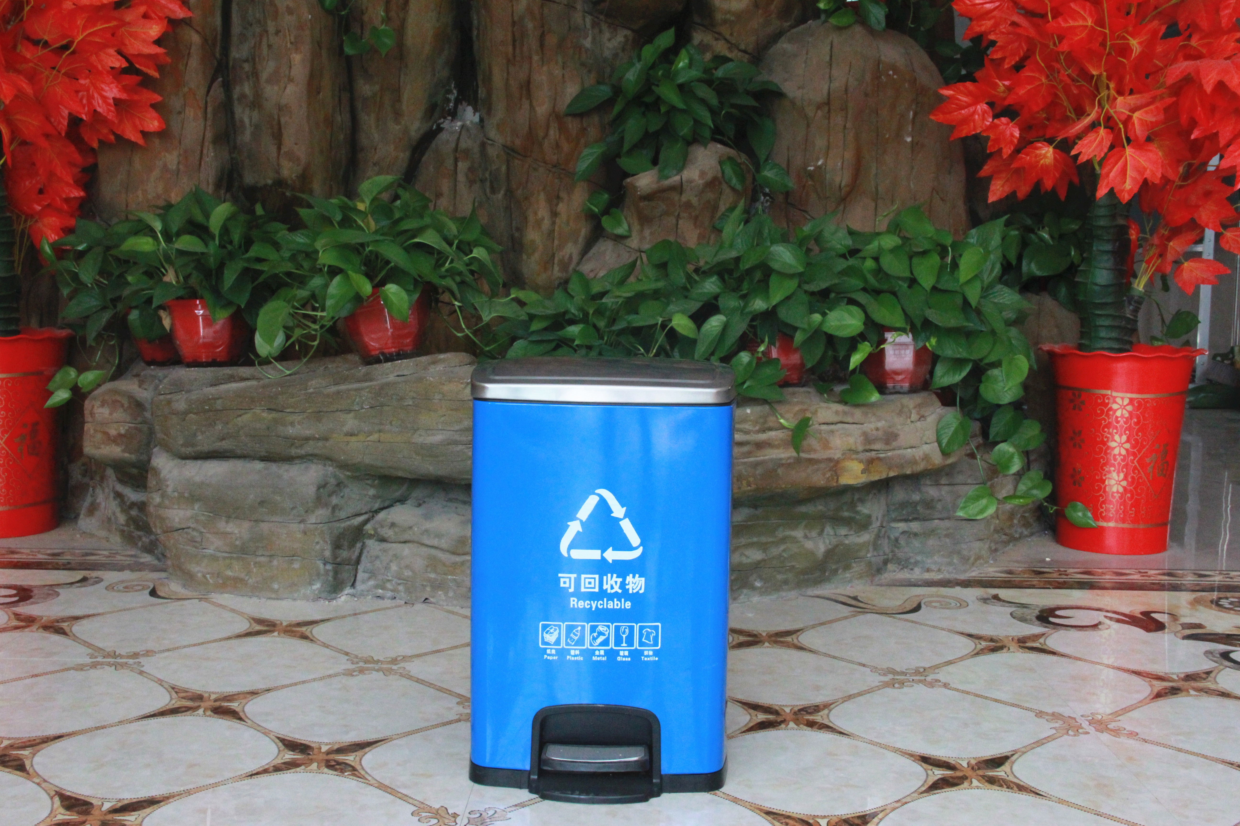 室內(nèi)單桶垃圾桶商場(chǎng)/電影院/寫字樓/教室/物業(yè)/酒店