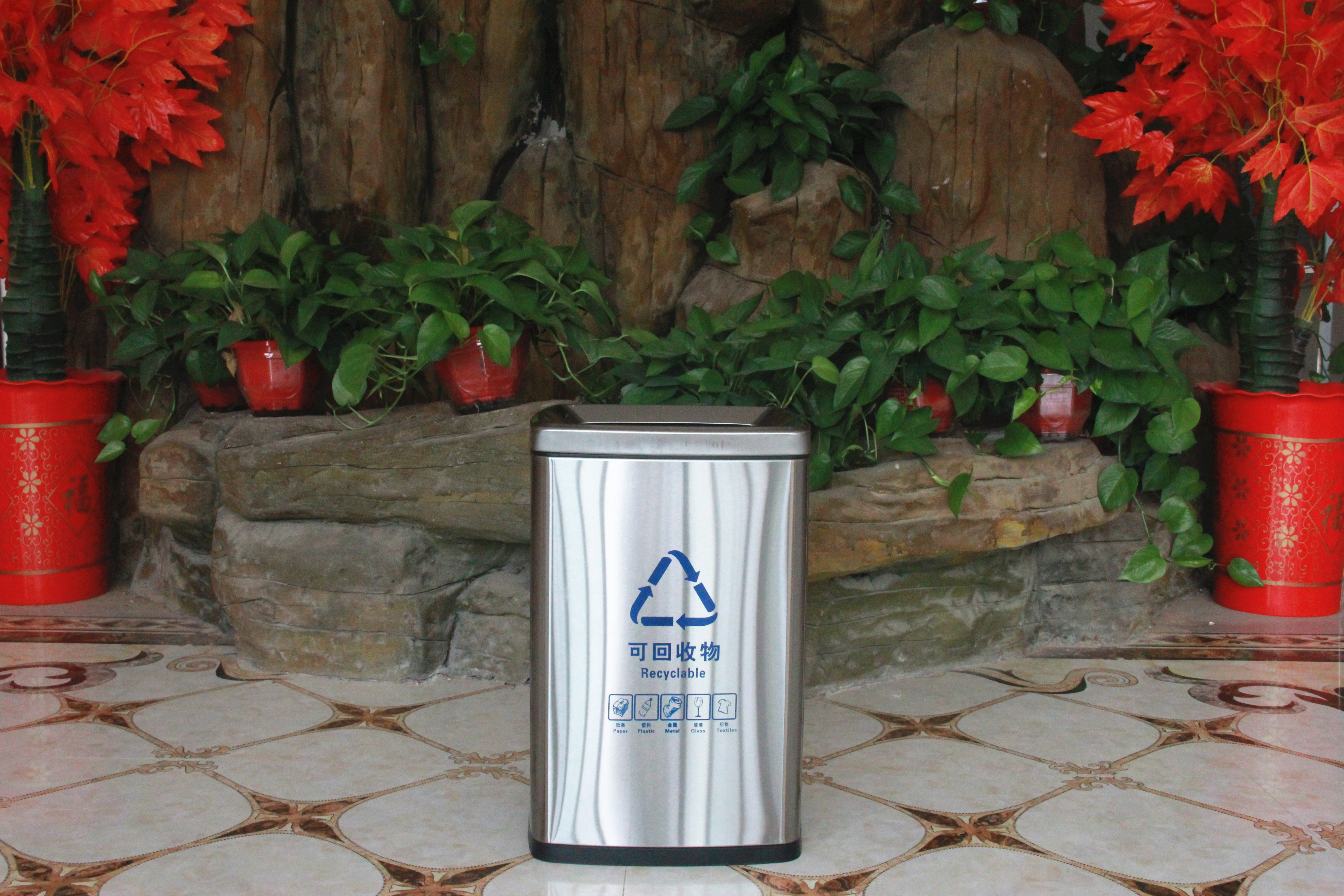 室內(nèi)單桶垃圾桶直投垃圾桶商場(chǎng)/電影院/寫字樓/教室支持定制